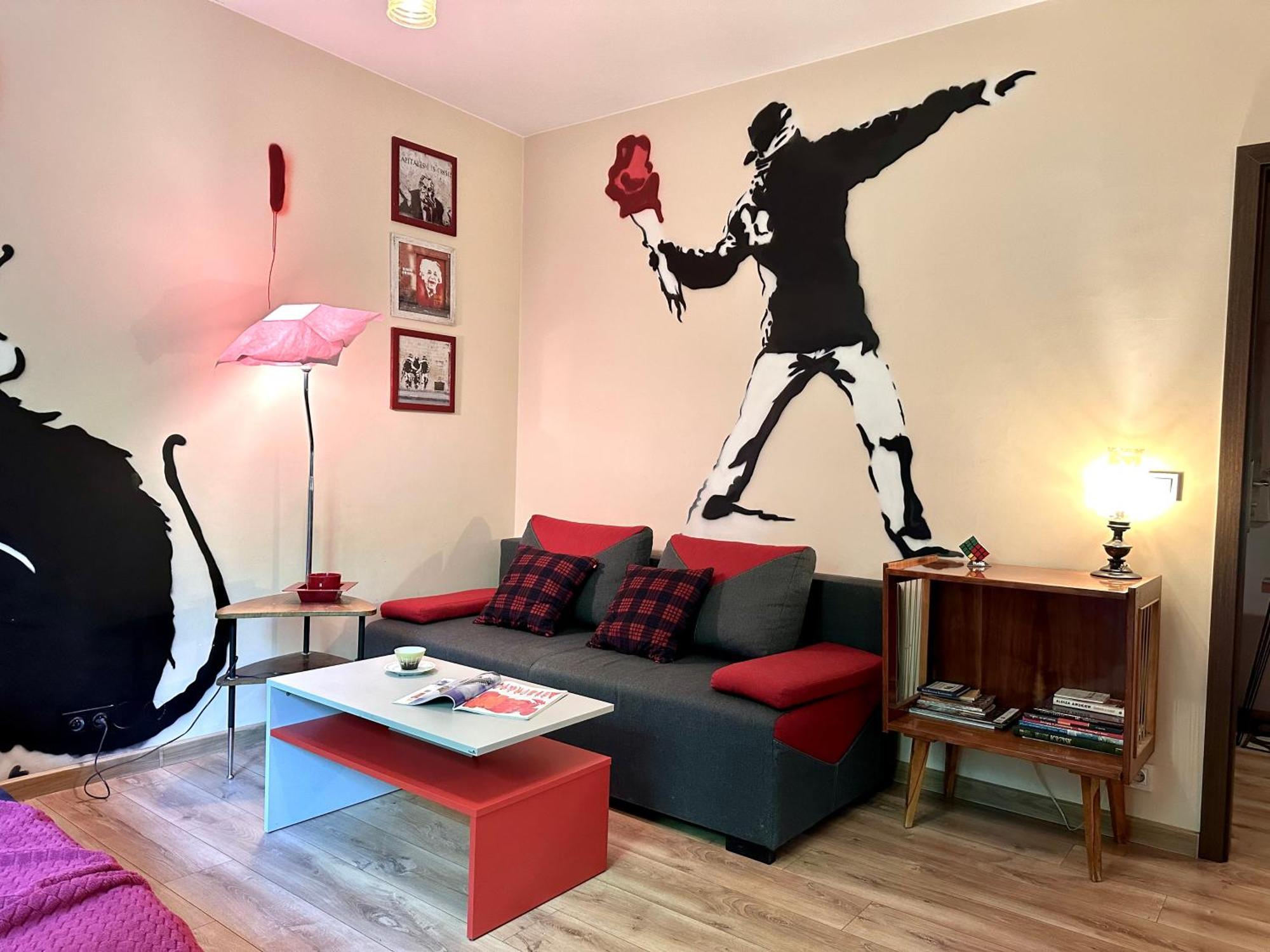 "Banksy" Art Apartman Varsó Kültér fotó