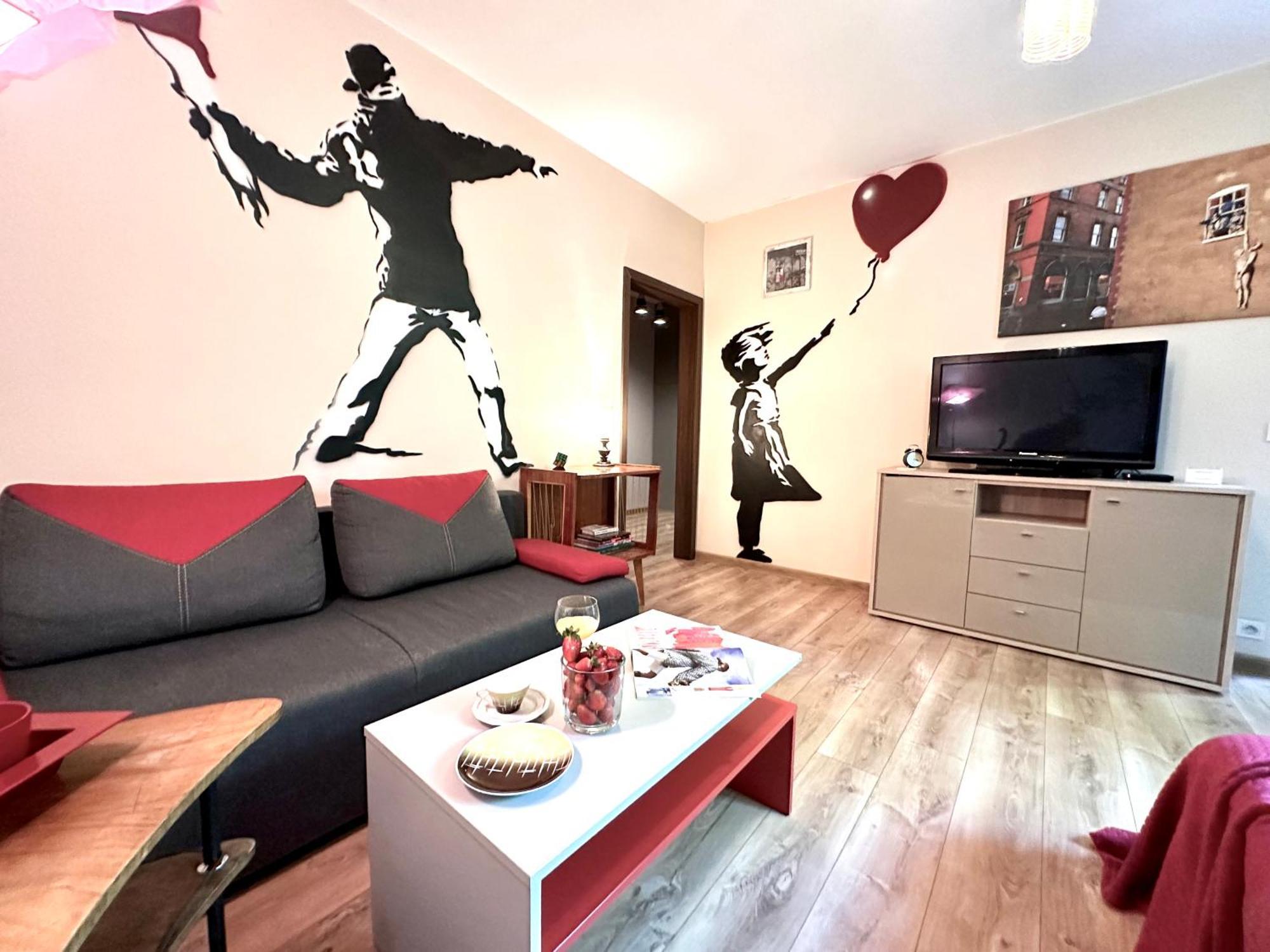 "Banksy" Art Apartman Varsó Kültér fotó